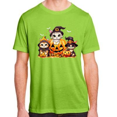 Halloween Cat Pumpkin Spooky Season Gift Adult ChromaSoft Performance T-Shirt