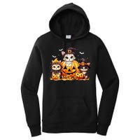 Halloween Cat Pumpkin Spooky Season Gift Women's Pullover Hoodie