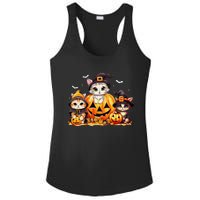 Halloween Cat Pumpkin Spooky Season Gift Ladies PosiCharge Competitor Racerback Tank