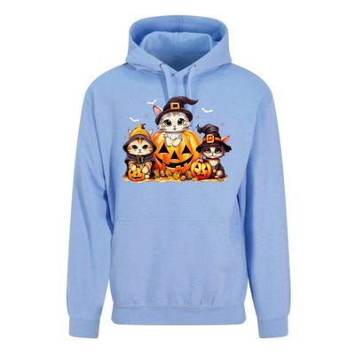 Halloween Cat Pumpkin Spooky Season Gift Unisex Surf Hoodie