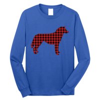 Husky Christmas Plaid Lumberjack Image Gift Cute Gift Long Sleeve Shirt