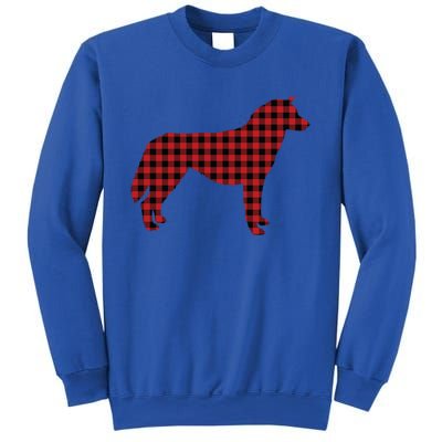 Husky Christmas Plaid Lumberjack Image Gift Cute Gift Sweatshirt