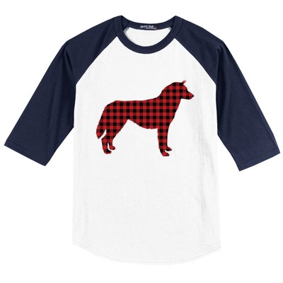 Husky Christmas Plaid Lumberjack Image Gift Cute Gift Baseball Sleeve Shirt