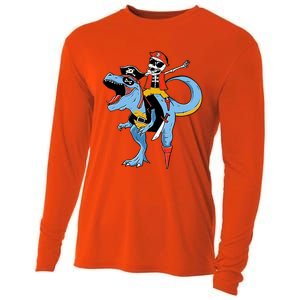 Halloween Costume Pirate Skeleton Dinosaur Trex Gift Cooling Performance Long Sleeve Crew