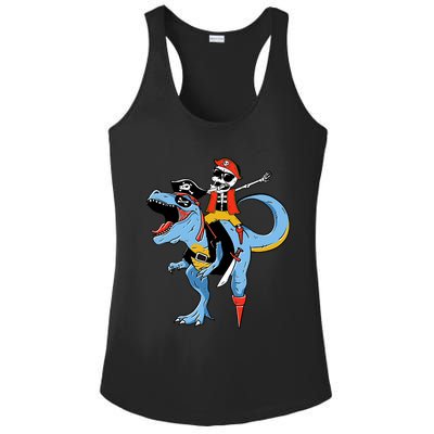 Halloween Costume Pirate Skeleton Dinosaur Trex Gift Ladies PosiCharge Competitor Racerback Tank