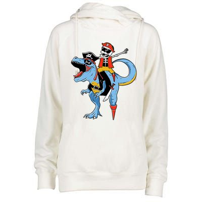 Halloween Costume Pirate Skeleton Dinosaur Trex Gift Womens Funnel Neck Pullover Hood