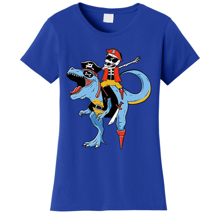 Halloween Costume Pirate Skeleton Dinosaur Trex Gift Women's T-Shirt