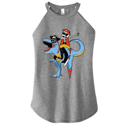 Halloween Costume Pirate Skeleton Dinosaur Trex Gift Women's Perfect Tri Rocker Tank