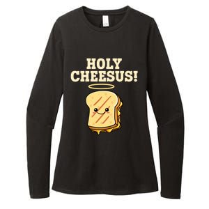 Holy Cheesus! Pun Grilled Cheese Lover Gift Womens CVC Long Sleeve Shirt