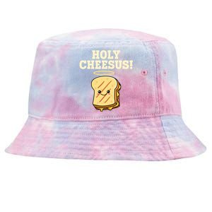 Holy Cheesus! Pun Grilled Cheese Lover Gift Tie-Dyed Bucket Hat