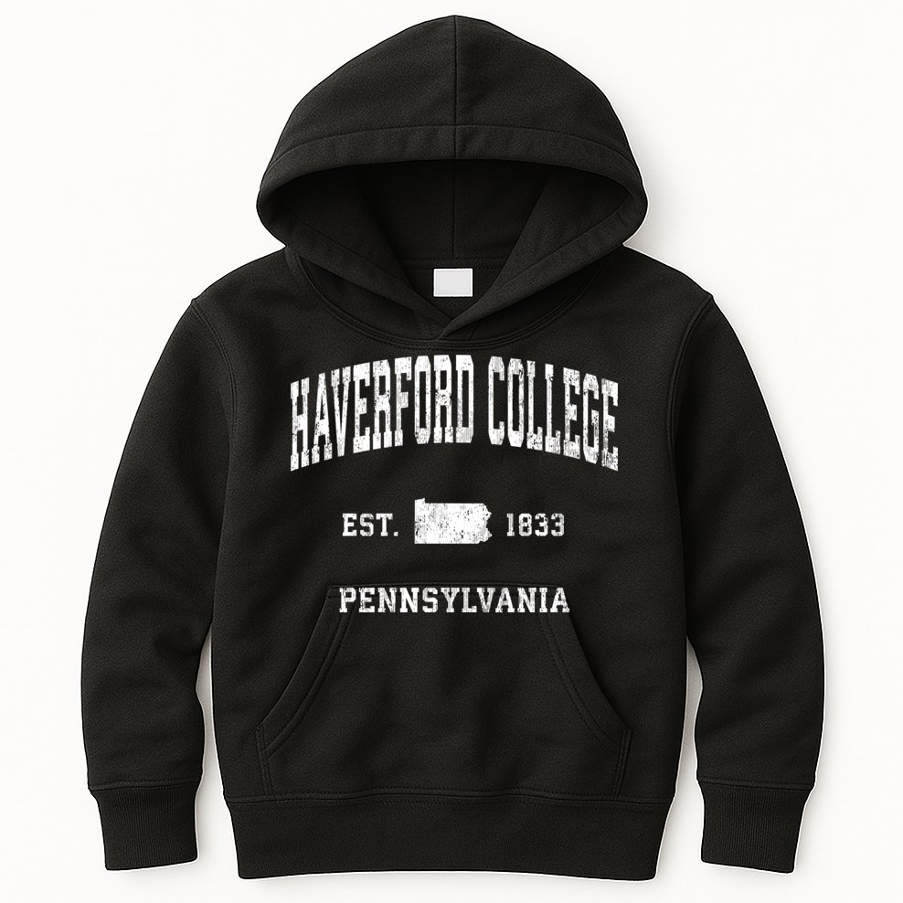 Haverford College Pennsylvania Pa Vintage Athletic Sports Kids Hoodie
