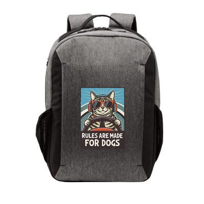 Humorous Cat Rules Are Made For Dogs Driving Cat Vector Backpack
