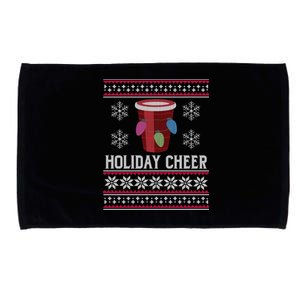 Holiday Cheer Red Solo Cup Ugly Christmas Beer Pong Xmas Gift Microfiber Hand Towel