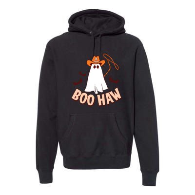 Halloween Cowboy Retro Boo Haw Premium Hoodie