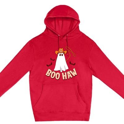 Halloween Cowboy Retro Boo Haw Premium Pullover Hoodie