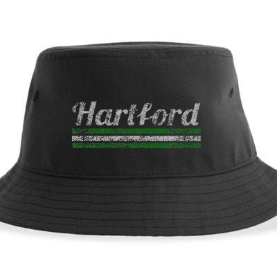 Hartford Connecticut Retro Vintage Weathered Sustainable Bucket Hat