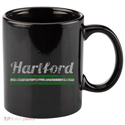 Hartford Connecticut Retro Vintage Weathered 11oz C Handle Ceramic Mug