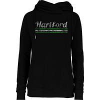 Hartford Connecticut Retro Vintage Weathered Womens Funnel Neck Pullover Hood