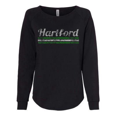 Hartford Connecticut Retro Vintage Weathered Womens California Wash Sweatshirt