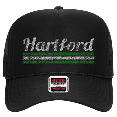 Hartford Connecticut Retro Vintage Weathered Trucker Hat