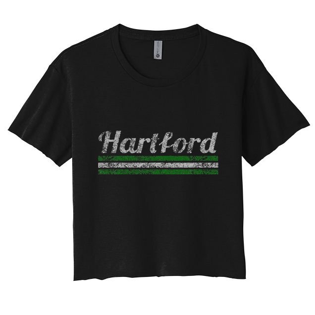 Hartford Connecticut Retro Vintage Weathered Crop Top