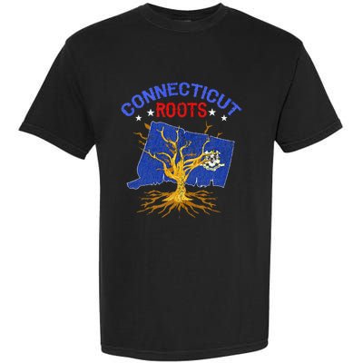 Home Connecticut Roots State Tree Gift Grown Tree Flag Lover Garment-Dyed Heavyweight T-Shirt