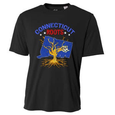 Home Connecticut Roots State Tree Gift Grown Tree Flag Lover Cooling Performance Crew T-Shirt