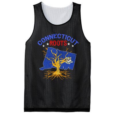 Home Connecticut Roots State Tree Gift Grown Tree Flag Lover Mesh Reversible Basketball Jersey Tank