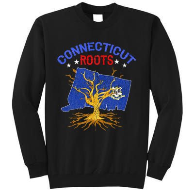 Home Connecticut Roots State Tree Gift Grown Tree Flag Lover Tall Sweatshirt