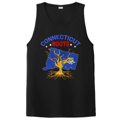 Home Connecticut Roots State Tree Gift Grown Tree Flag Lover PosiCharge Competitor Tank