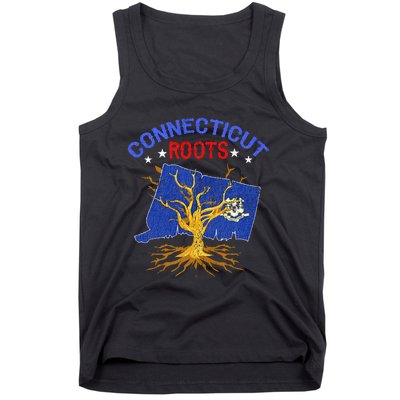 Home Connecticut Roots State Tree Gift Grown Tree Flag Lover Tank Top