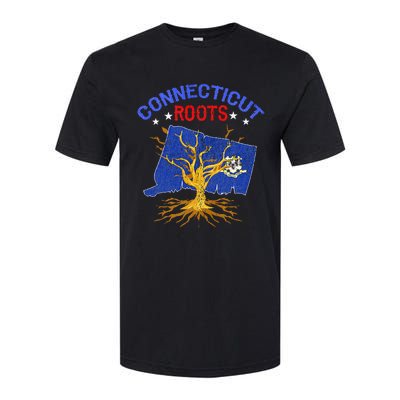 Home Connecticut Roots State Tree Gift Grown Tree Flag Lover Softstyle CVC T-Shirt