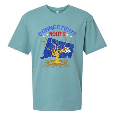 Home Connecticut Roots State Tree Gift Grown Tree Flag Lover Sueded Cloud Jersey T-Shirt