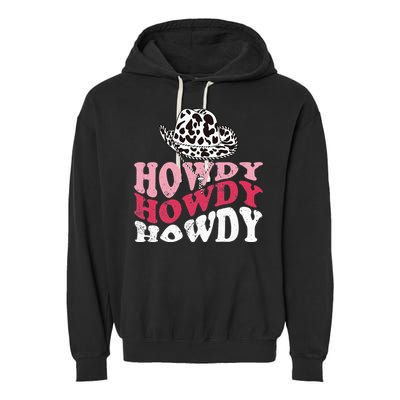 Howdy Cow Rodeo Dairy Cow Print Garment-Dyed Fleece Hoodie