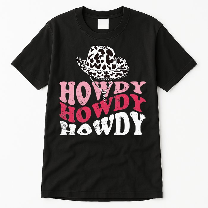 Howdy Cow Rodeo Dairy Cow Print Tall T-Shirt