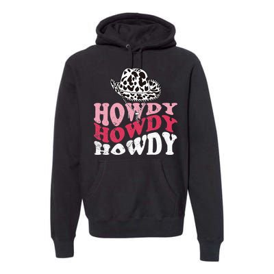 Howdy Cow Rodeo Dairy Cow Print Premium Hoodie