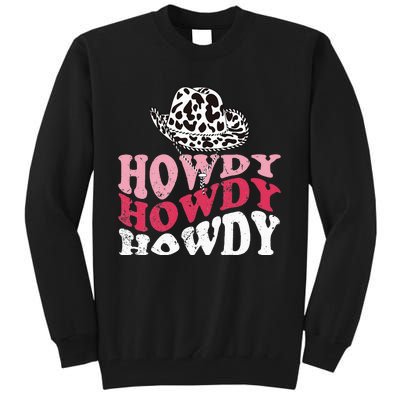 Howdy Cow Rodeo Dairy Cow Print Tall Sweatshirt