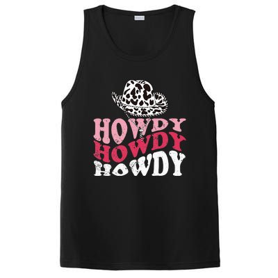 Howdy Cow Rodeo Dairy Cow Print PosiCharge Competitor Tank