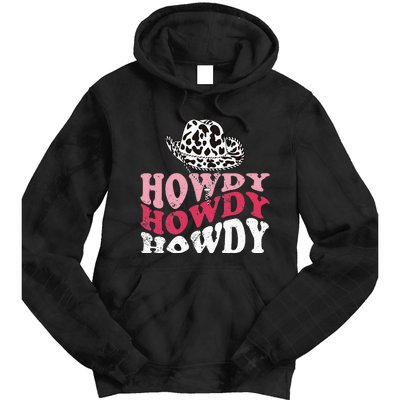 Howdy Cow Rodeo Dairy Cow Print Tie Dye Hoodie