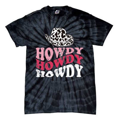 Howdy Cow Rodeo Dairy Cow Print Tie-Dye T-Shirt