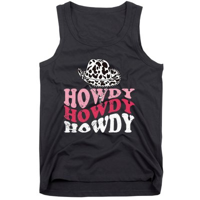 Howdy Cow Rodeo Dairy Cow Print Tank Top