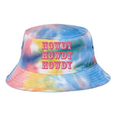 Howdy Cowgirl Retro Vintage Country Western Yeehaw Cowgirl Tie Dye Newport Bucket Hat