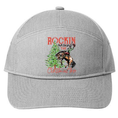 Hilarious Cowboy Rocking Christmas Tree Western Decor 7-Panel Snapback Hat