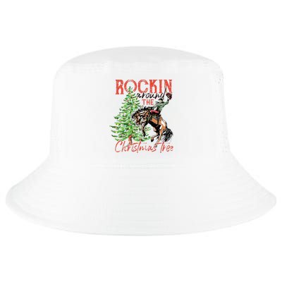 Hilarious Cowboy Rocking Christmas Tree Western Decor Cool Comfort Performance Bucket Hat