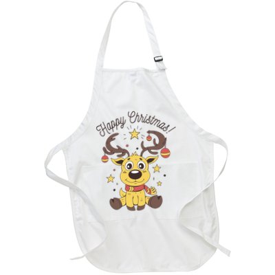 Happy Christmas Reindeer Holiday Apron