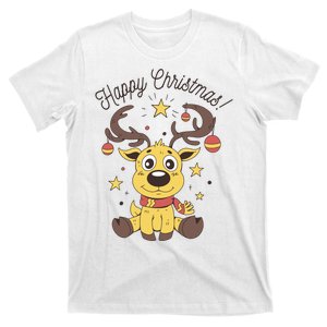 Happy Christmas Reindeer Holiday T-Shirt