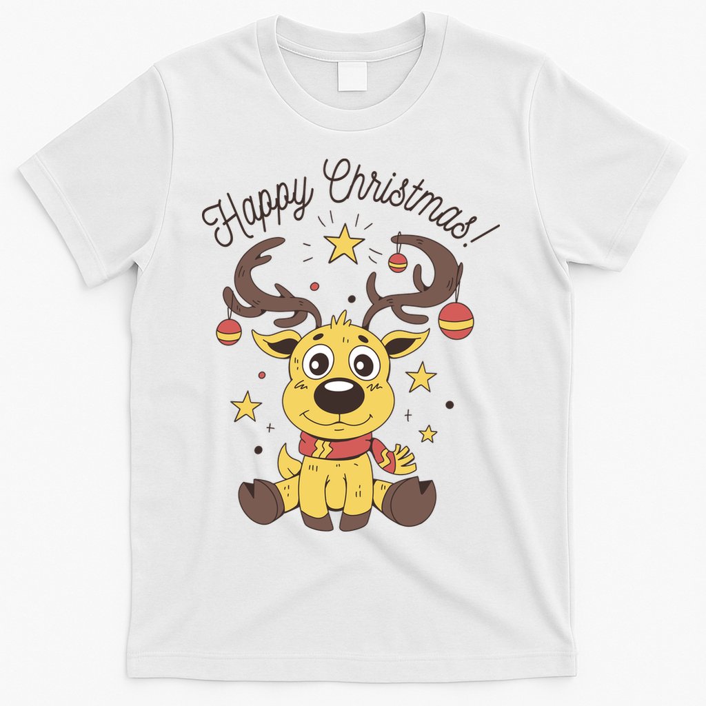 Happy Christmas Reindeer Holiday T-Shirt