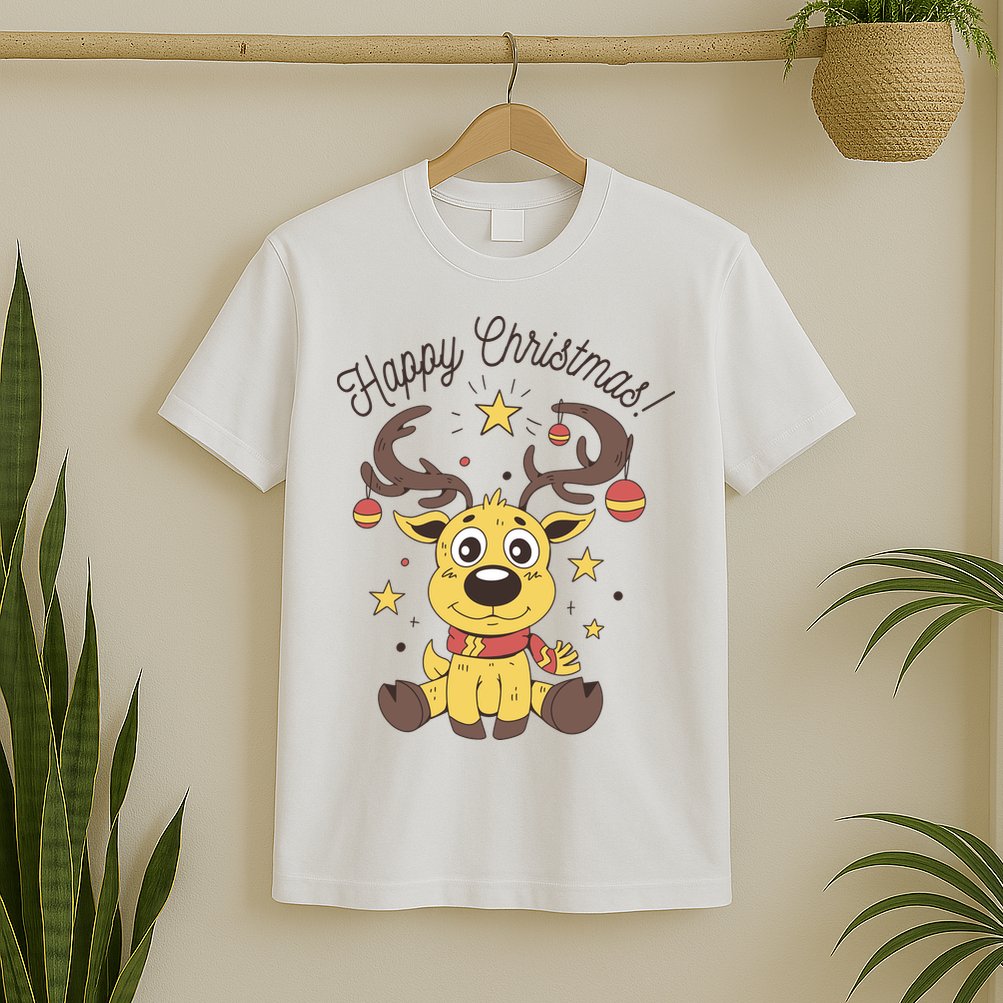 Happy Christmas Reindeer Holiday T-Shirt