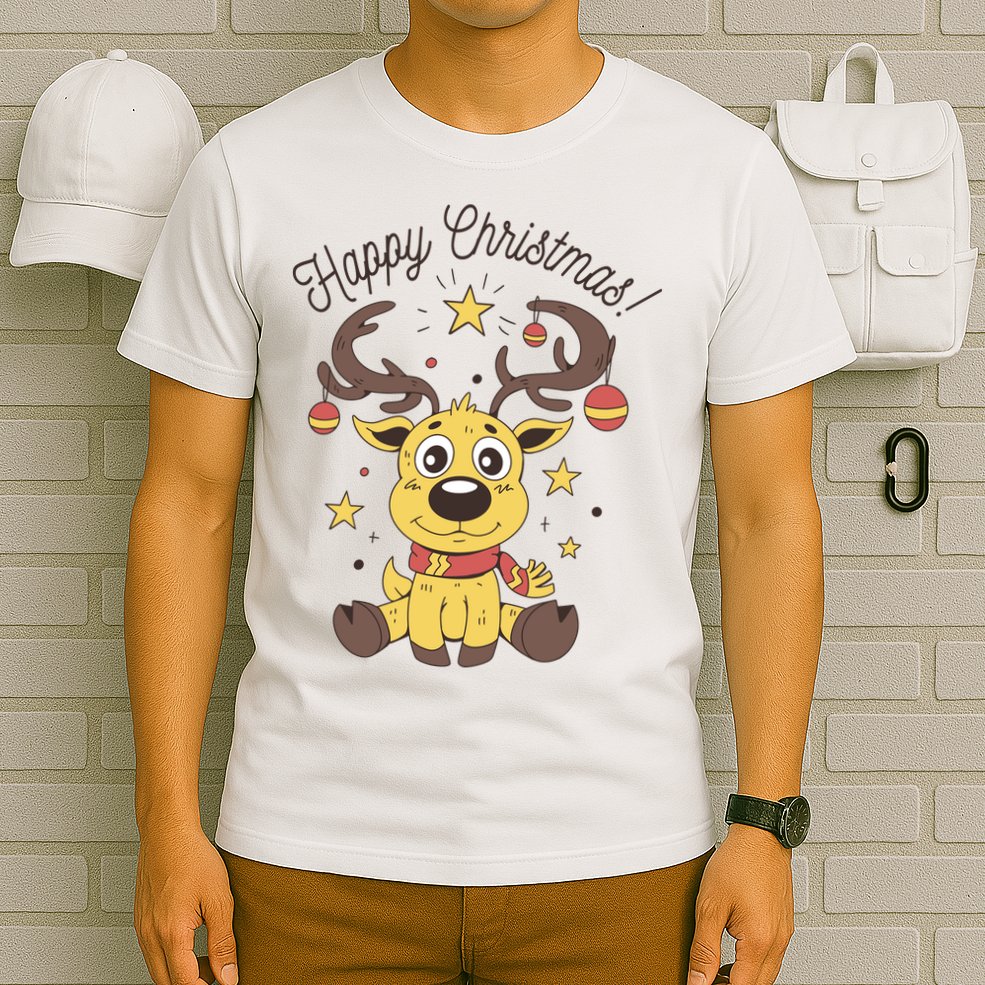 Happy Christmas Reindeer Holiday T-Shirt