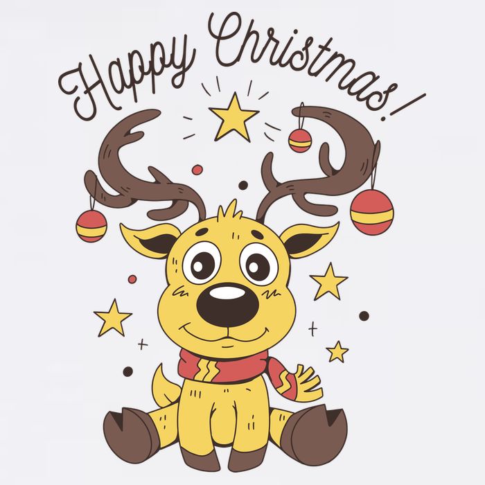 Happy Christmas Reindeer Holiday T-Shirt